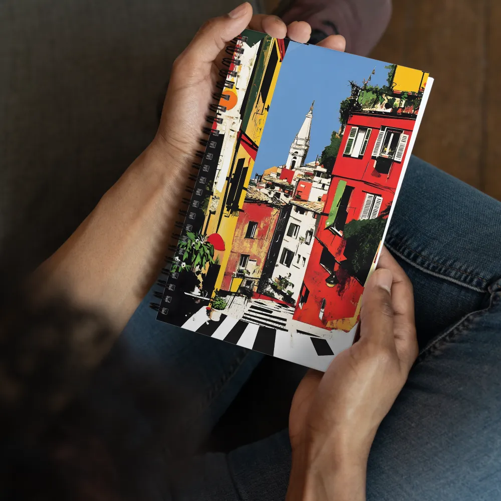 Colorful Streets of Urban Splendor | Spiral Notebook