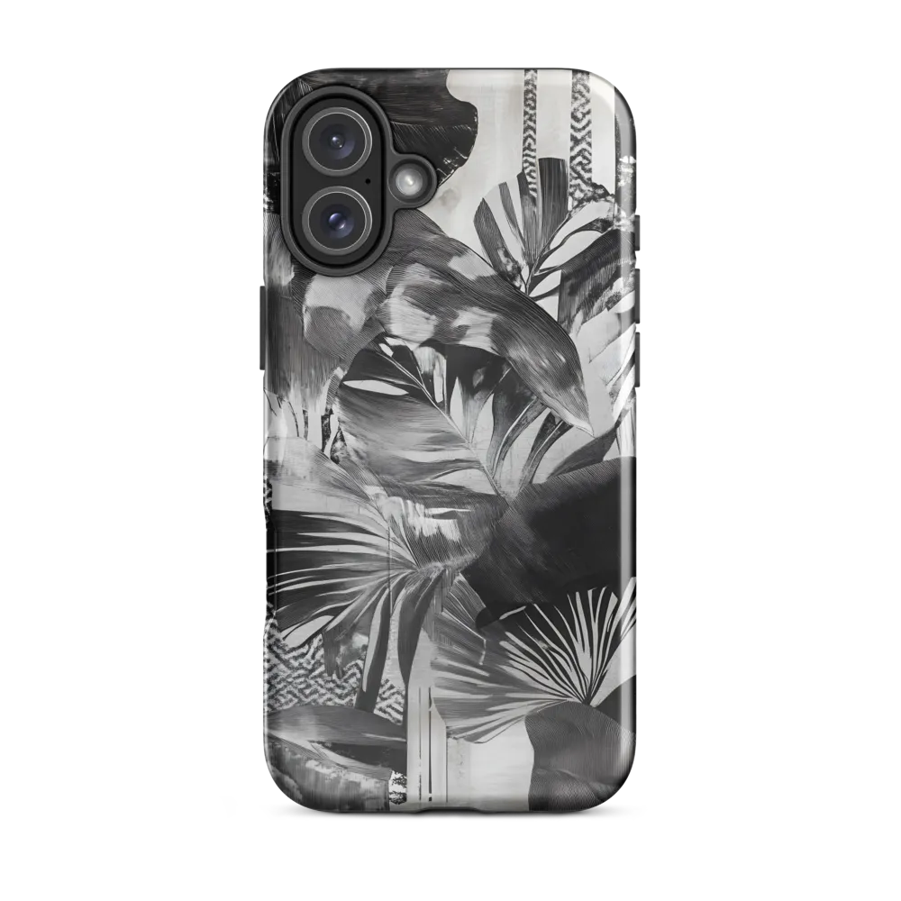 Monochrome Serenity in Tropical Foliage