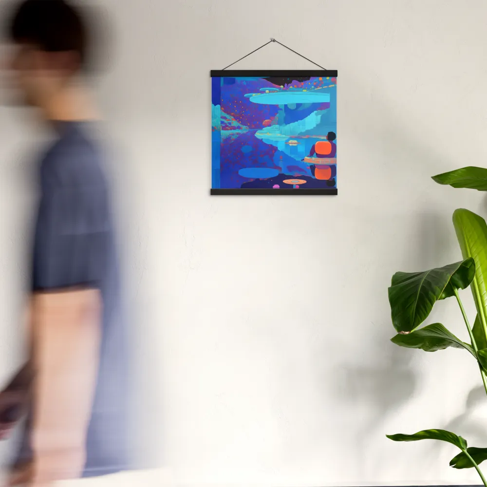 Reflections of Serenity | Poster With Black Wood Hanger | 16″×16″
