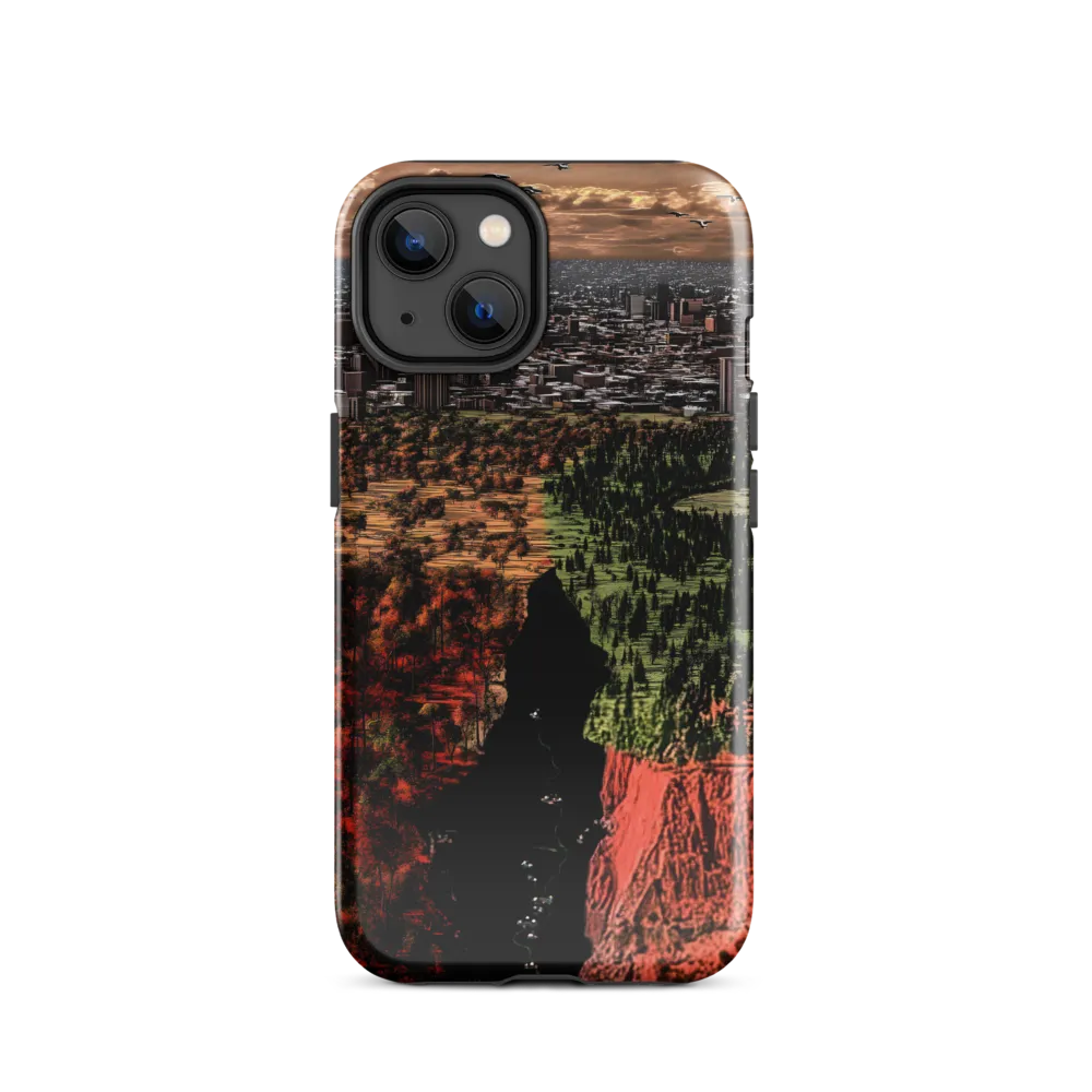 Harmony and Dissonance: A Landscape of Contrasts | Phone Case |  14 | Tough Case | Glossy