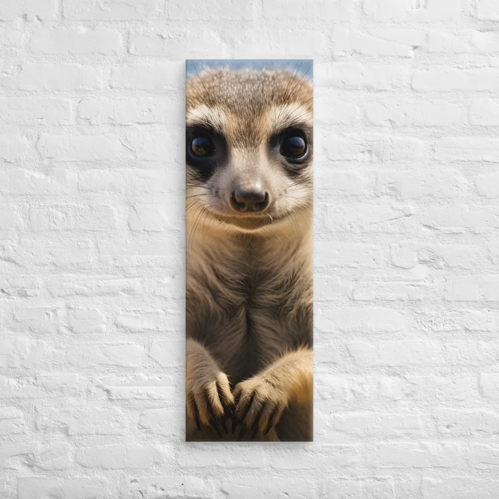 Curious Stance: The Meerkat's Gaze | Canvas | 12″×36″