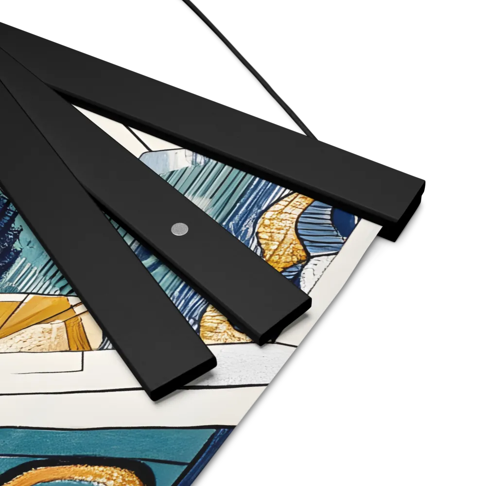 Symphony of Geometric Harmony | Poster With Black Wood Hanger | 16″×16″