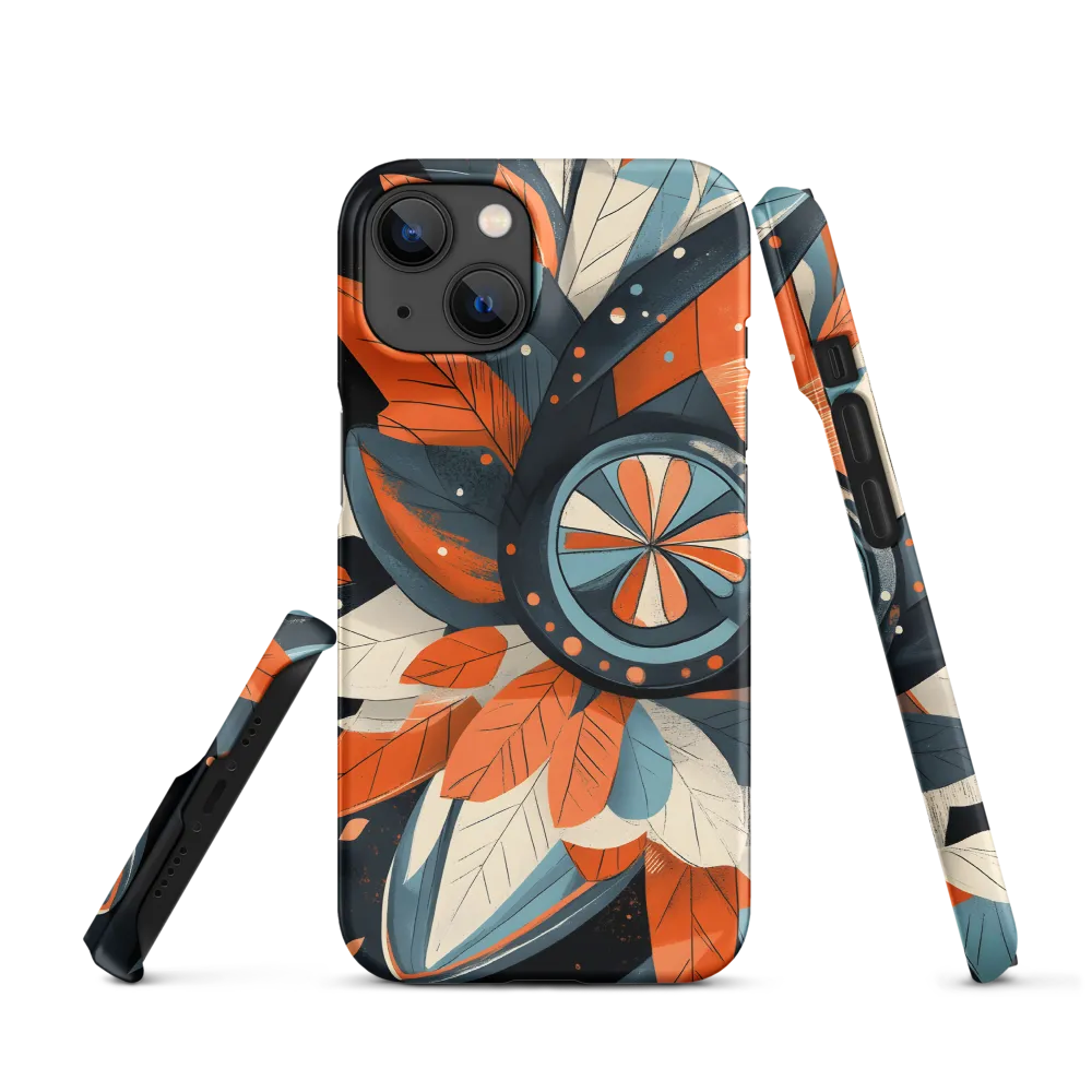 Floral Symphony in Orange and Teal