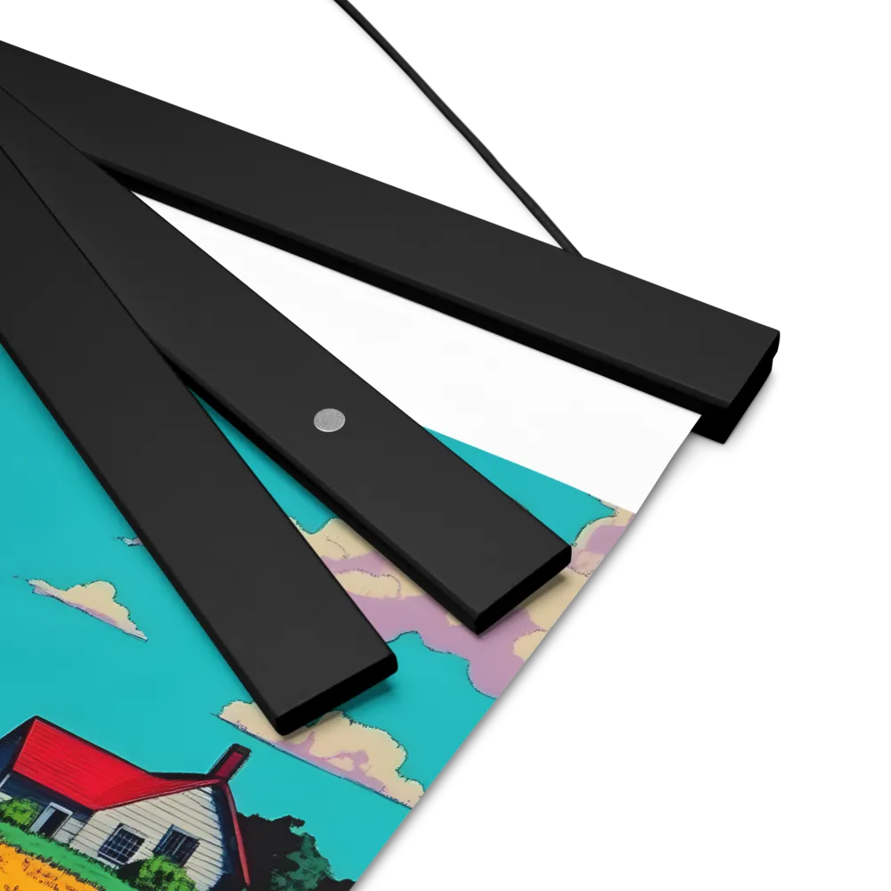 Whispers of a Sunlit Meadow | Poster With Black Wood Hanger | 8″×10″
