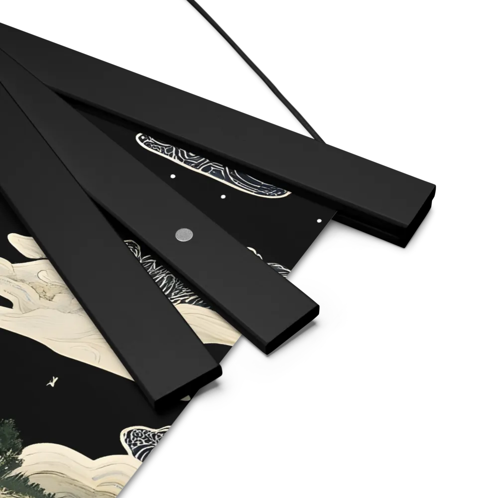 Whispers of the Pagoda | Poster With Black Wood Hanger | 14″×14″