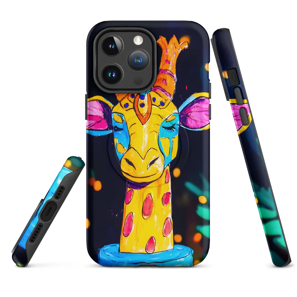 Whimsical Giraffe in Vibrant Colors