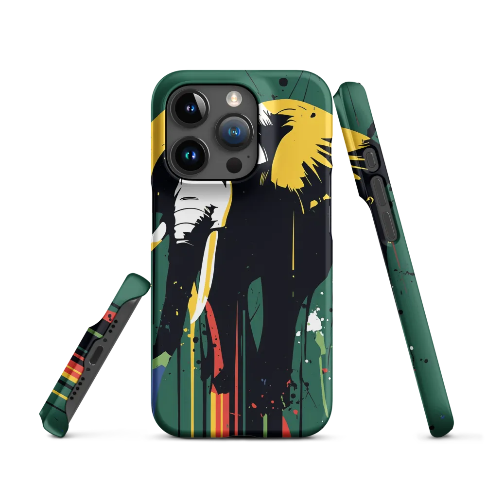 Dripping Elephant — Graphic Stencil on Green
