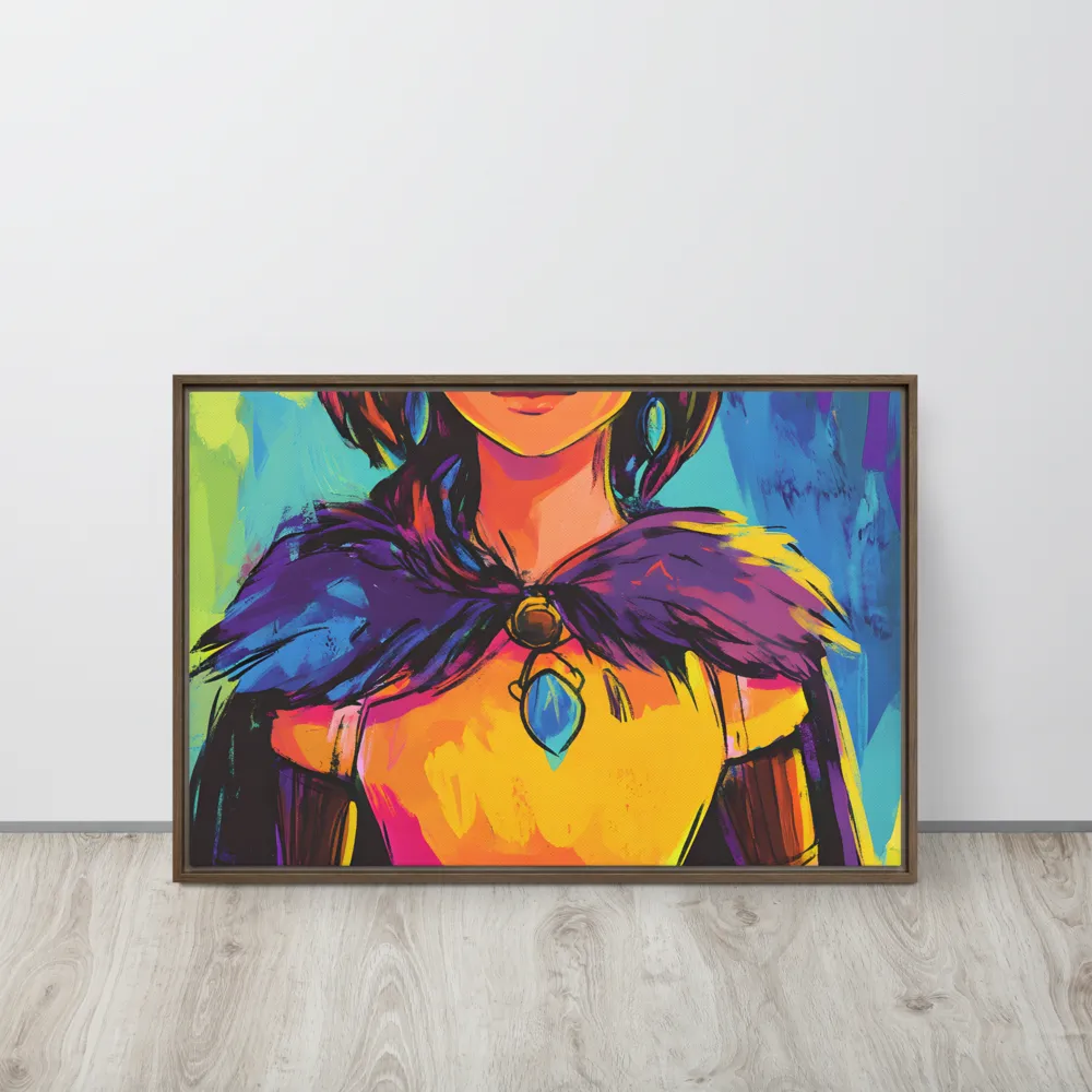 Guardian of Colors | Canvas with Brown Frame | 20″×30″