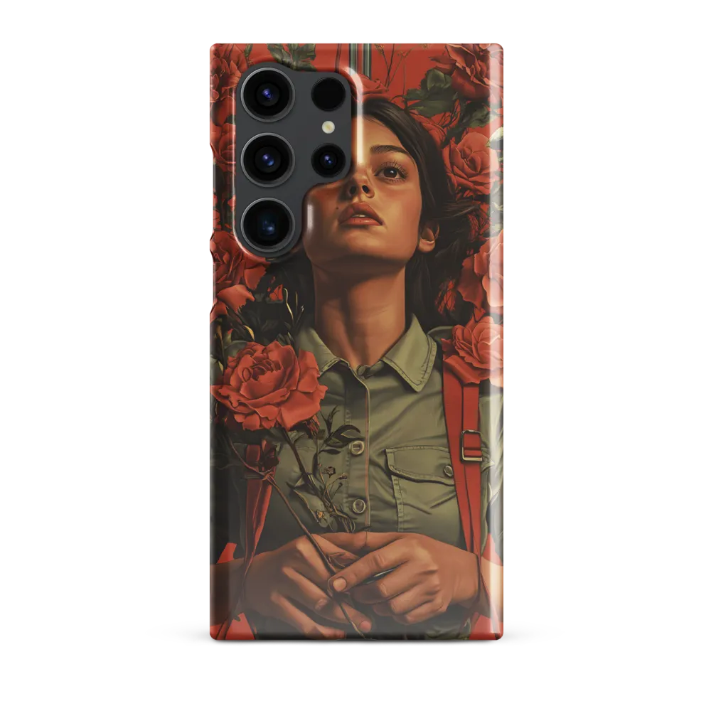 Harmony and Strength: A Portrait Among Roses
