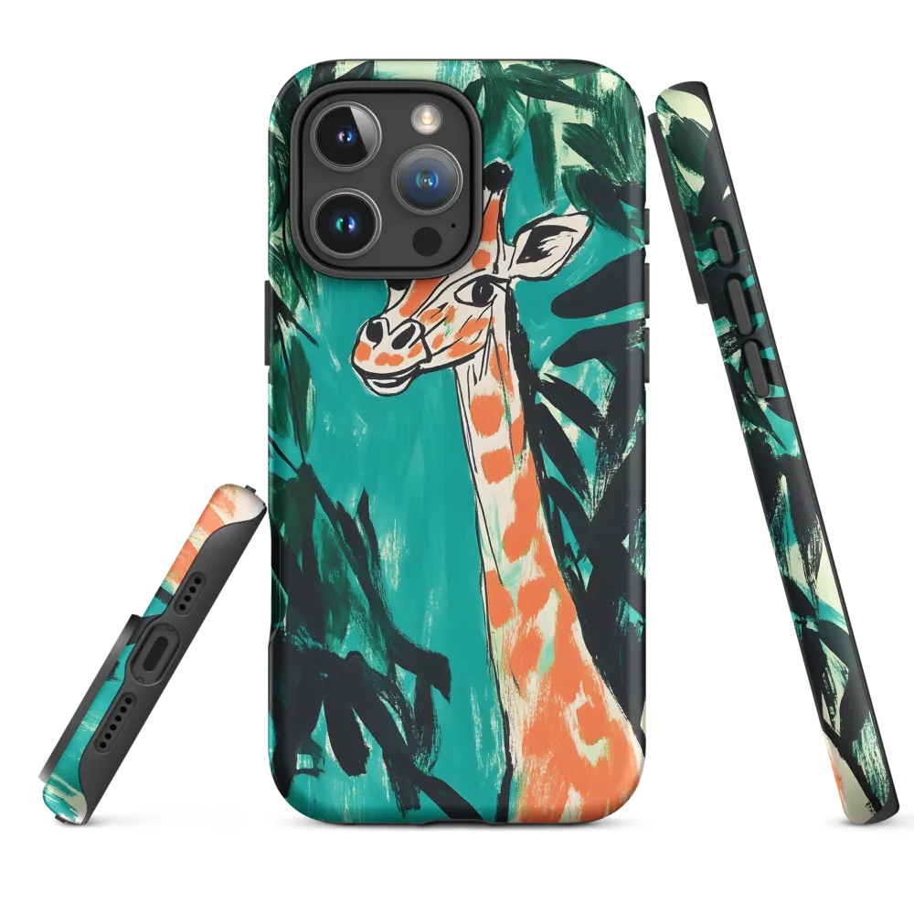 Curious Giraffe in Lush Greenery | Phone Case |  16 Pro Max | Tough Case | Matte