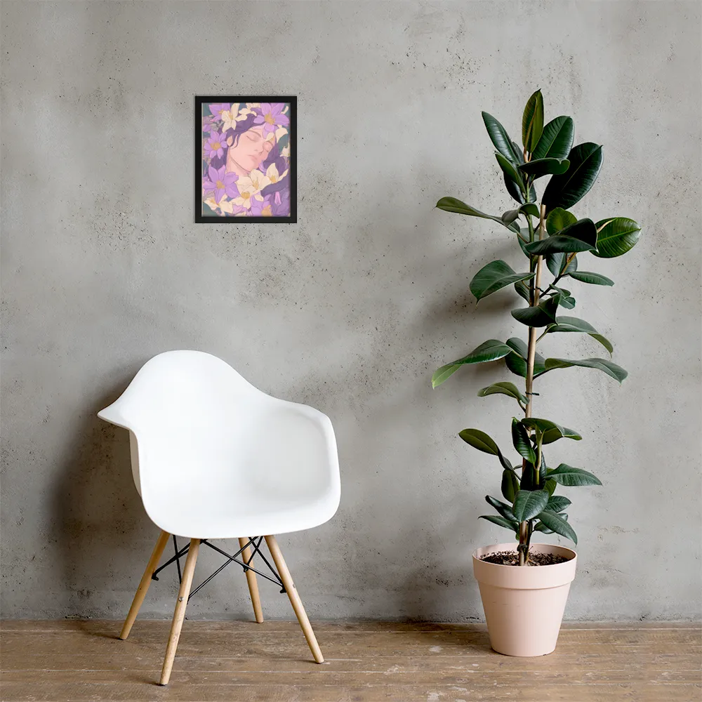 Harmony in Bloom | Poster with Black Frame | 11″×14″