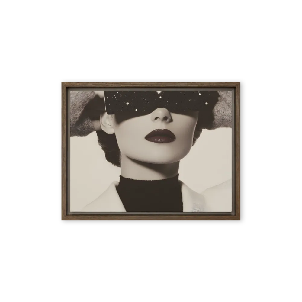 Celestial Elegance | Canvas with Brown Frame | 12″×16″