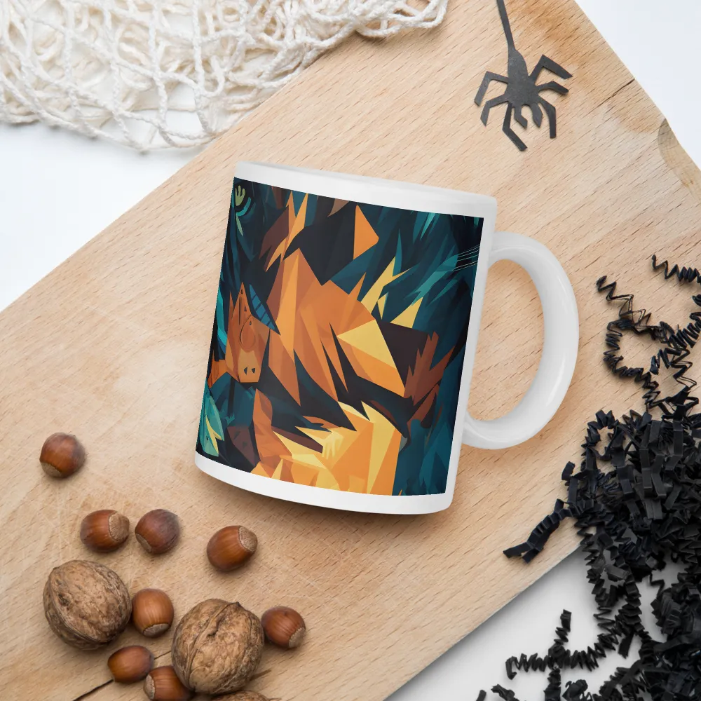 Wild Fusion: The Abstract Wolf | Mugs | Multiple Sizes & Colors