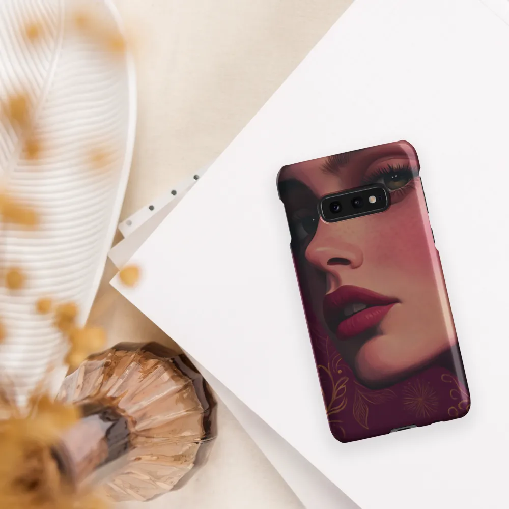 Ember Portrait with Golden Filigree