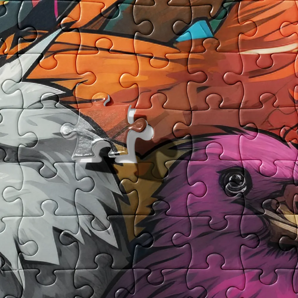 Avian Vortex: A Celebration of Color and Form | Jigsaw Puzzle | 520 pieces