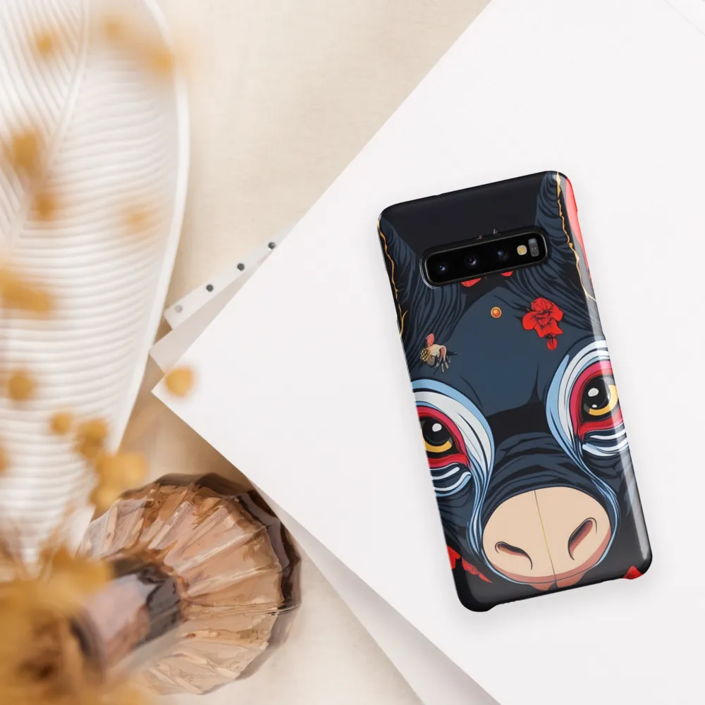 Mystical Bull with Floral Motifs