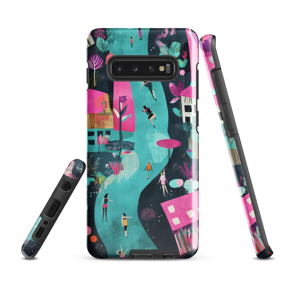 Whimsical Journey Through a Vibrant Landscape | Phone Case |  S10 Plus | Tough Case | Glossy