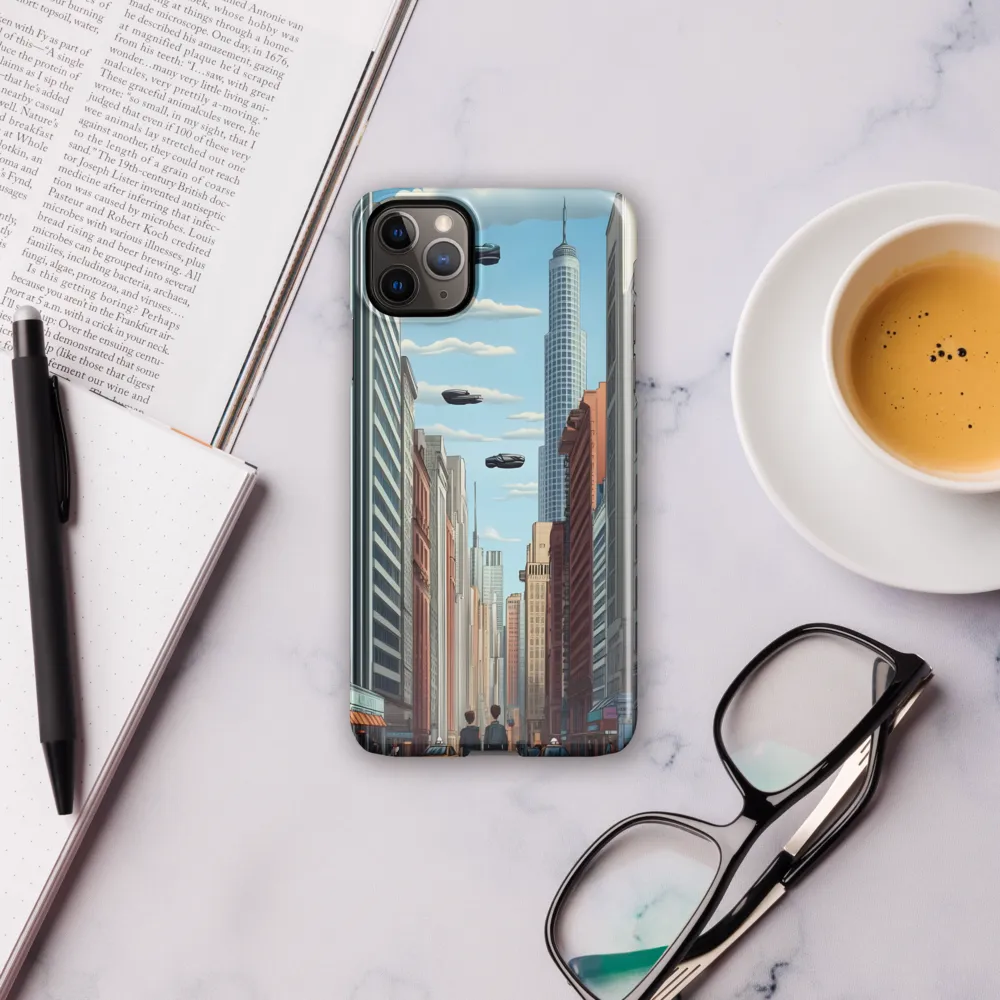 Futuristic Stroll through the Urban Skyline | Phone Case |  11 Pro Max | Snap Case | Glossy