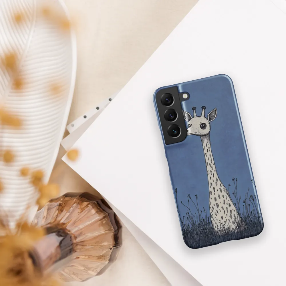 Whimsical Giraffe in Blue