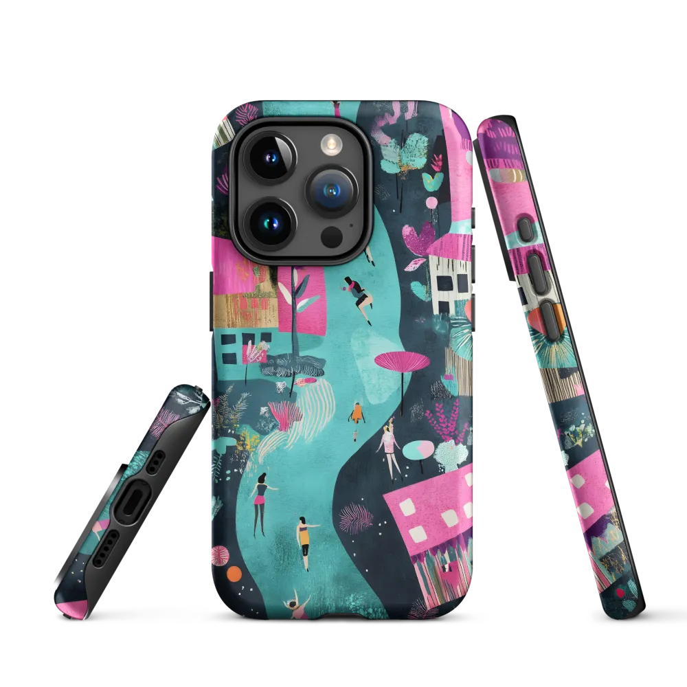 Whimsical Journey Through a Vibrant Landscape | Phone Case |  15 Pro | Tough Case | Matte