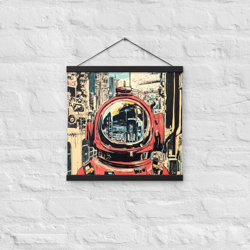 Reflections of Tomorrow | Poster With Black Wood Hanger | 16″×16″