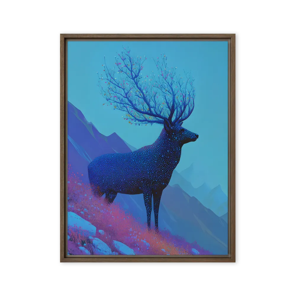 Ethereal Harmony | Canvas with Brown Frame | 24″×32″