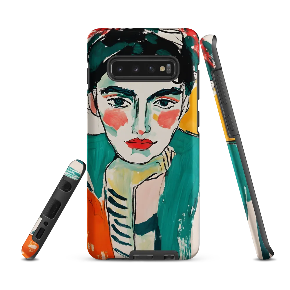 Contemplative Portrait in Bold Hues