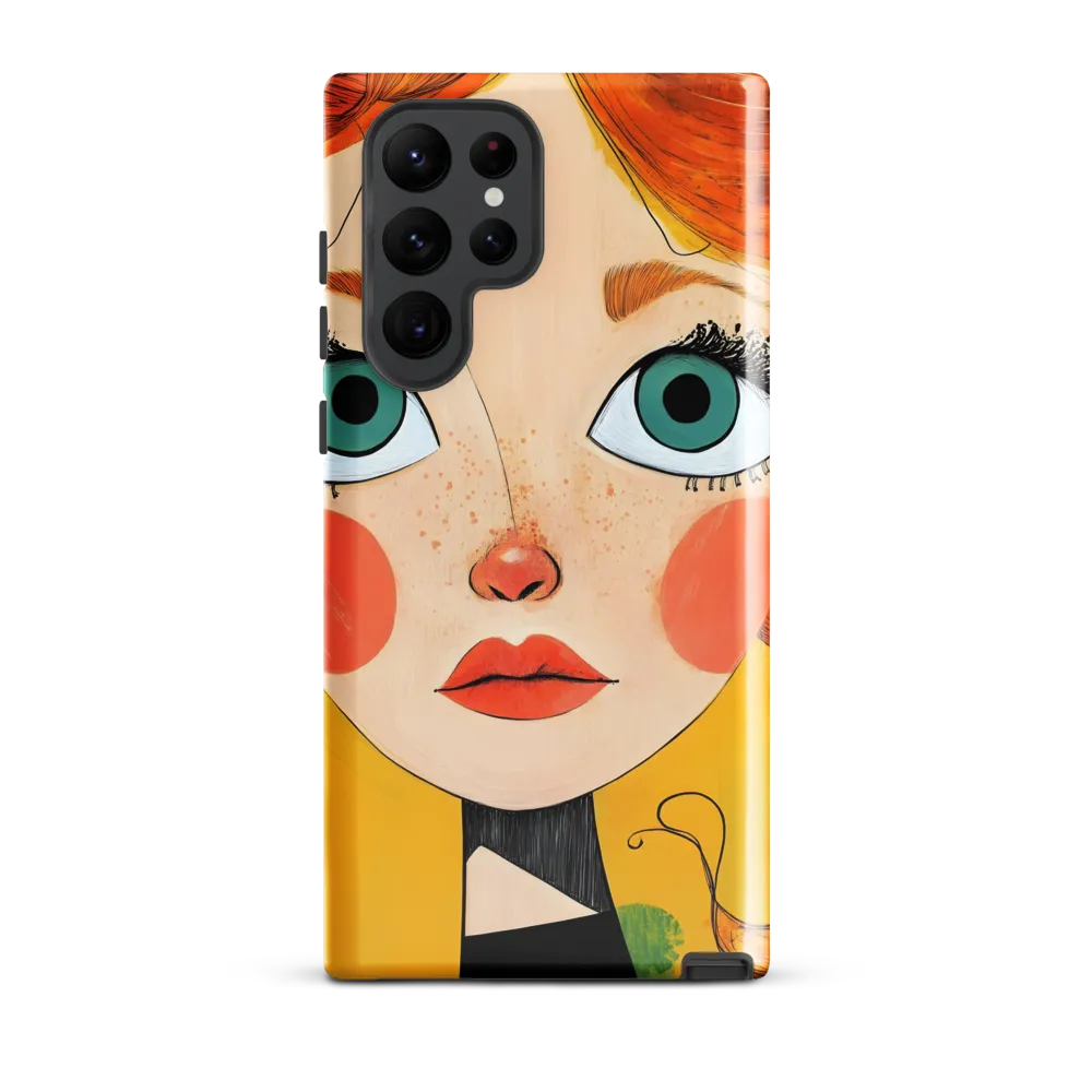 Whimsical Portrait of a Girl | Phone Case |  S22 Ultra | Tough Case | Glossy