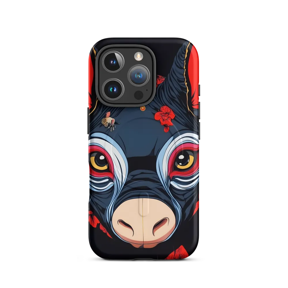 Mystical Bull with Floral Motifs