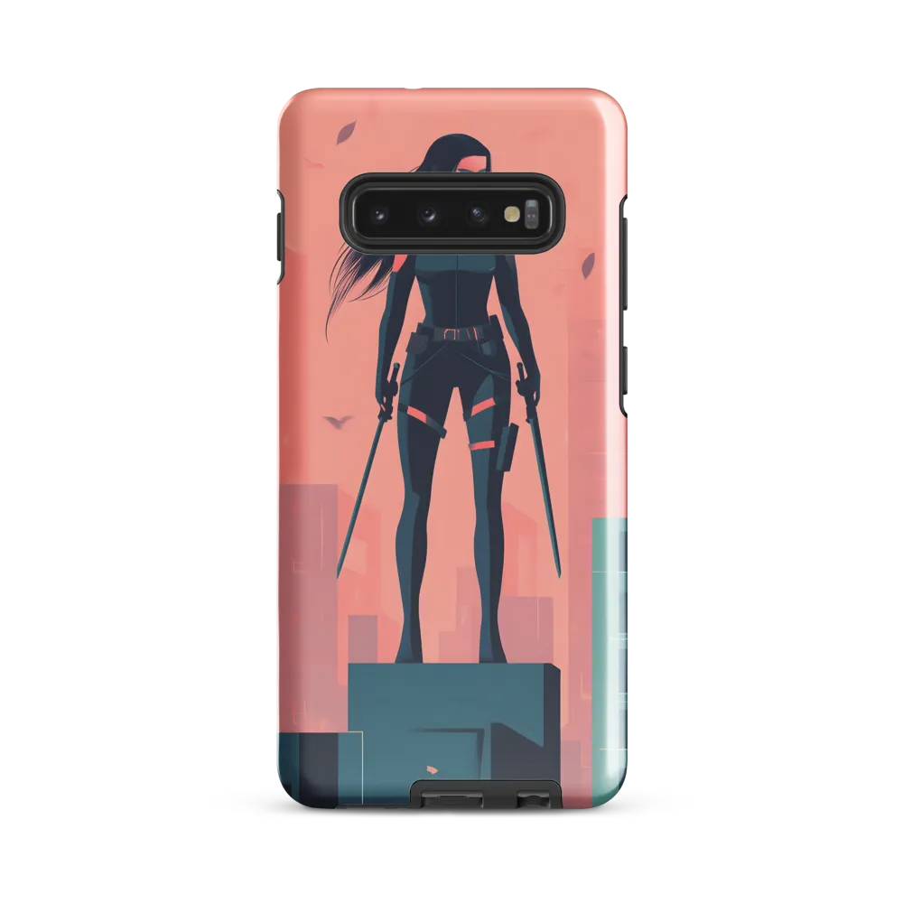 Urban Sentinel: A Warrior's Stand | Phone Case |  S10 Plus | Tough Case | Glossy