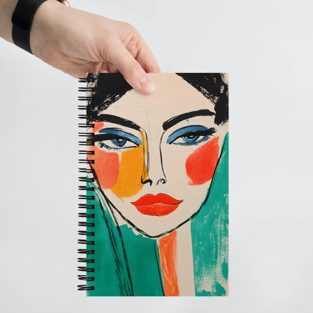 Vivid Portrait of a Modern Muse | Spiral Notebook