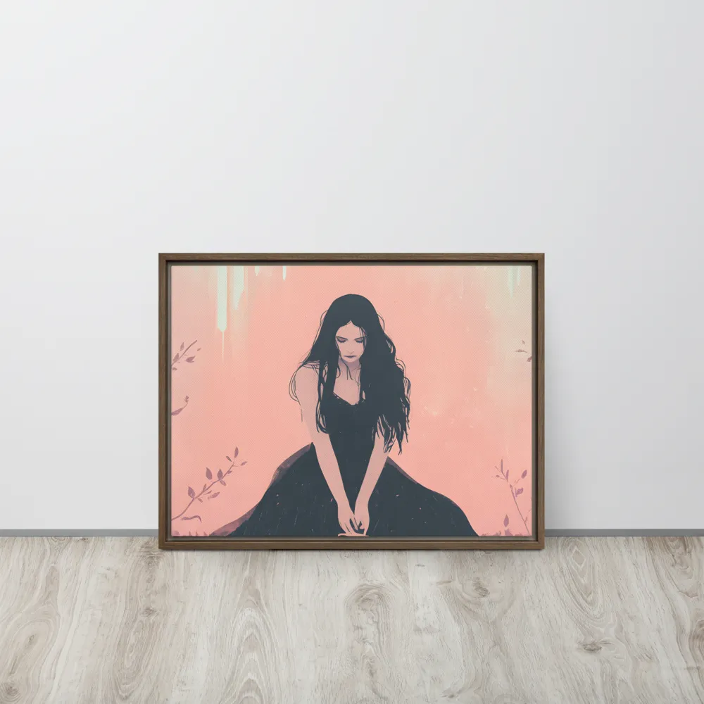 The Guardian of Solitude | Canvas with Brown Frame | 18″×24″