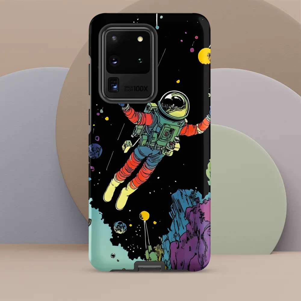 Celestial Voyage: The Astronaut's Journey | Phone Case |  S20 Ultra | Tough Case | Matte