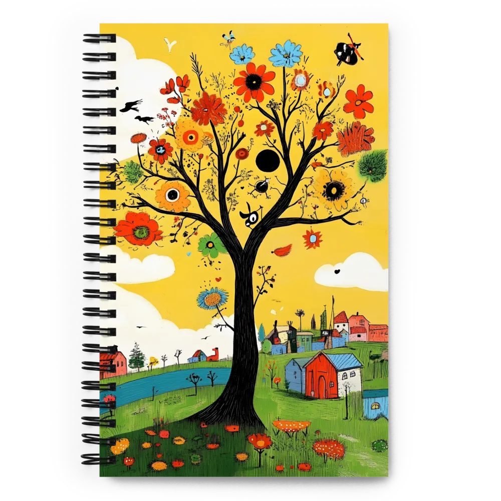 Whimsical Blooms of Life | Spiral Notebook