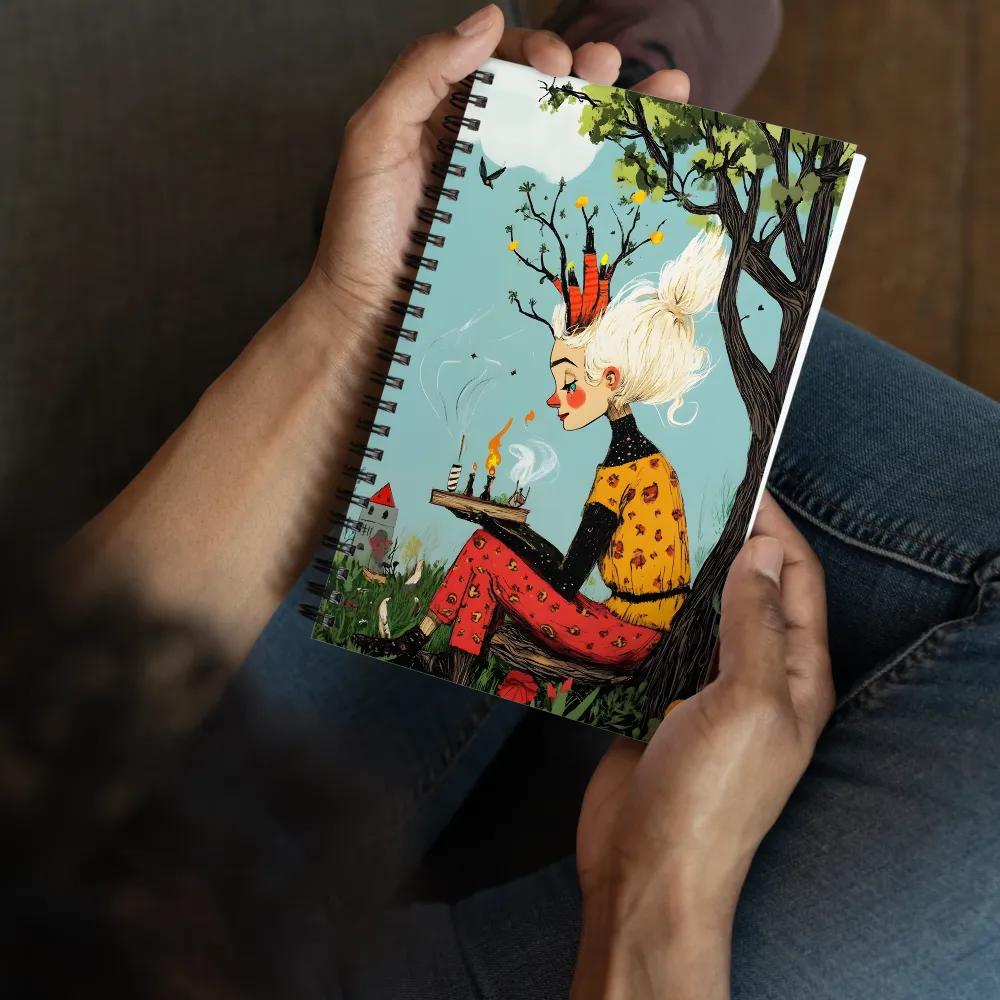 Whimsical Nature Girl | Spiral Notebook