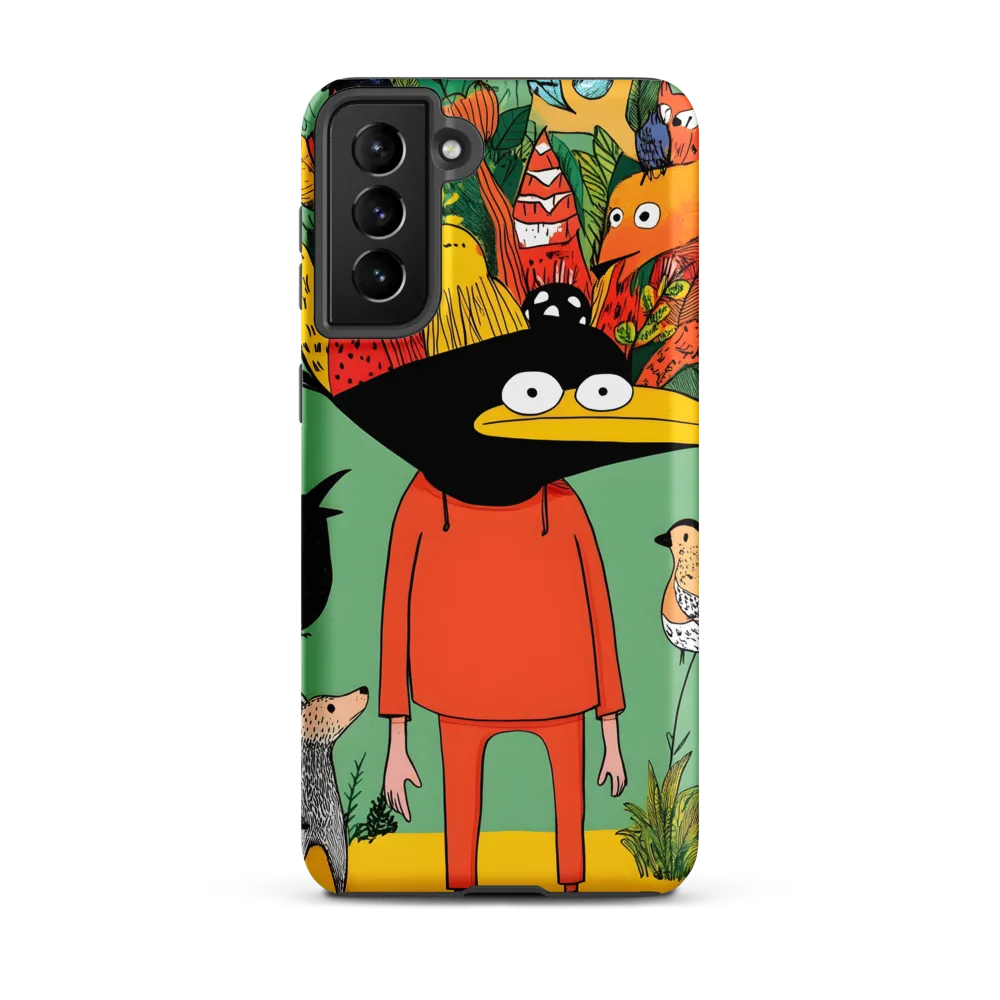 Whimsical Encounter in a Colorful Jungle