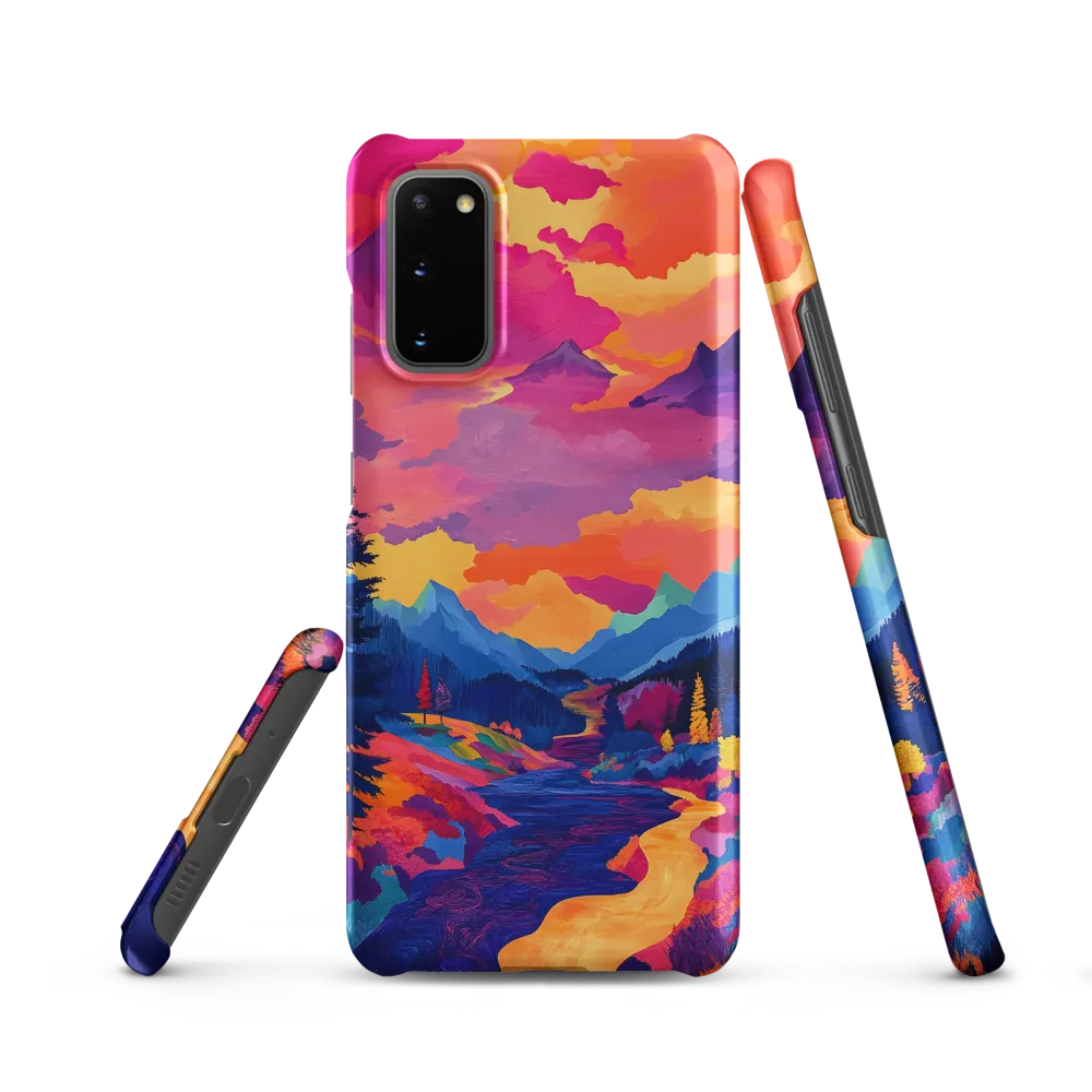 Radiant Serenity: A Surreal Landscape | Phone Case |  S20 | Snap Case | Matte