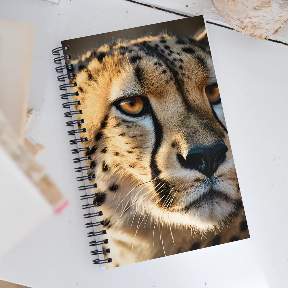 The Intense Gaze of the Cheetah | Spiral Notebook