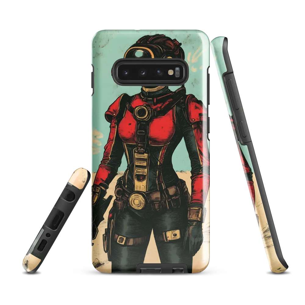 Futuristic Explorer: A Steampunk Adventure | Phone Case |  S10 Plus | Tough Case | Glossy