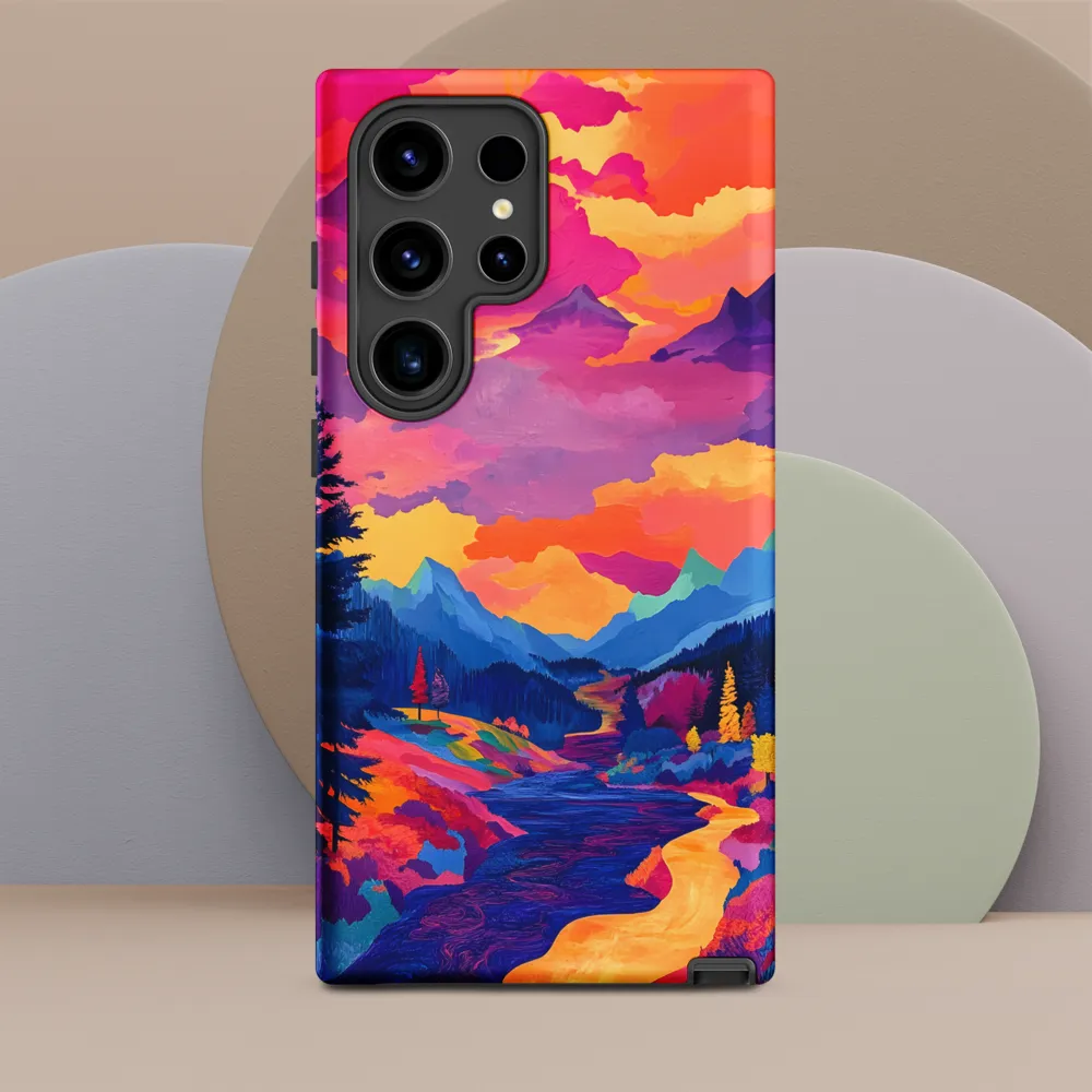 Radiant Serenity: A Surreal Landscape | Phone Case |  S24 Ultra | Tough Case | Matte
