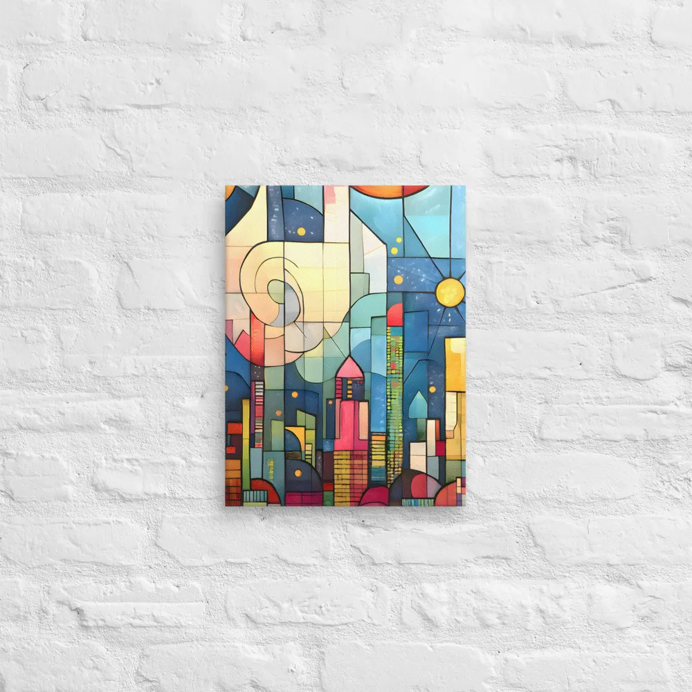 Geometric Harmony: A Vibrant Cityscape