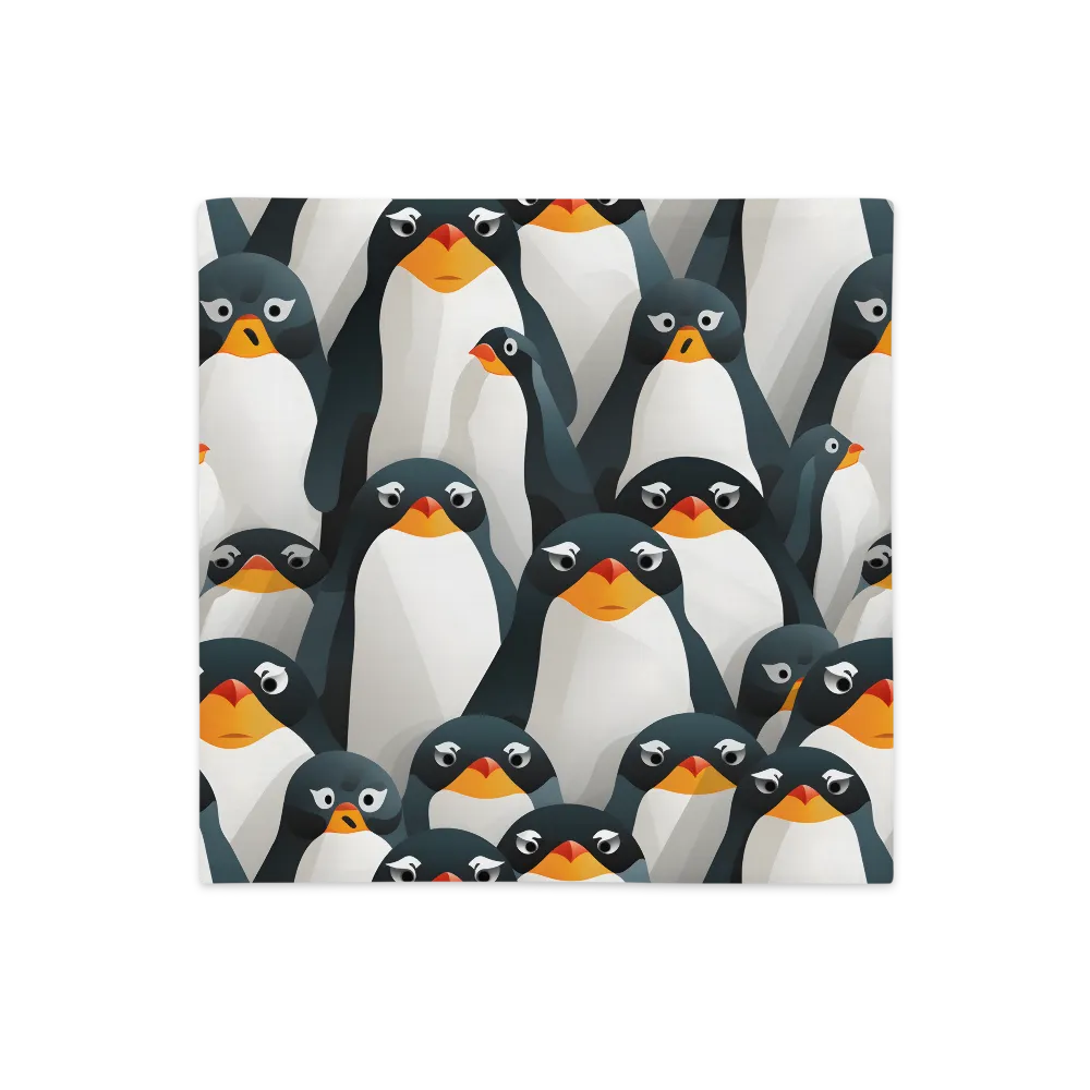 Penguin Parade | Pillow Case | 18″×18″