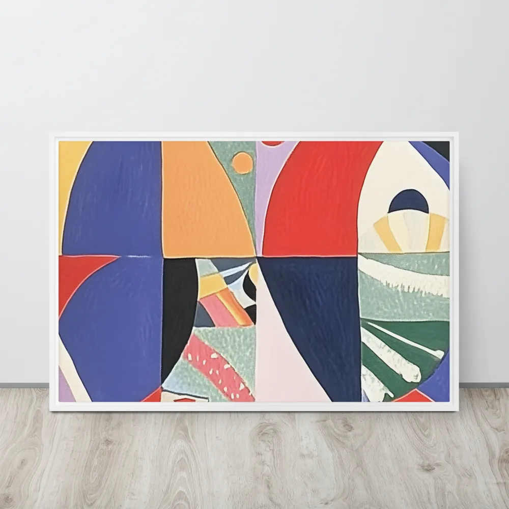 Dynamic Mosaic Symmetry | Canvas with White Frame | 24″×36″