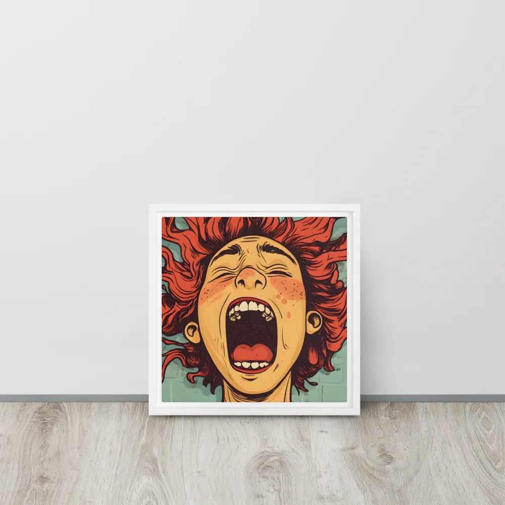 Fury Unleashed | Canvas with White Frame | 12″×12″