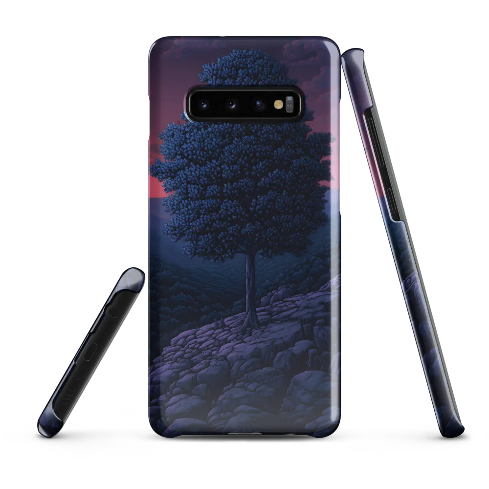 Solitary Sentinel: A Tree at Dusk | Phone Case |  S10 Plus | Snap Case | Glossy