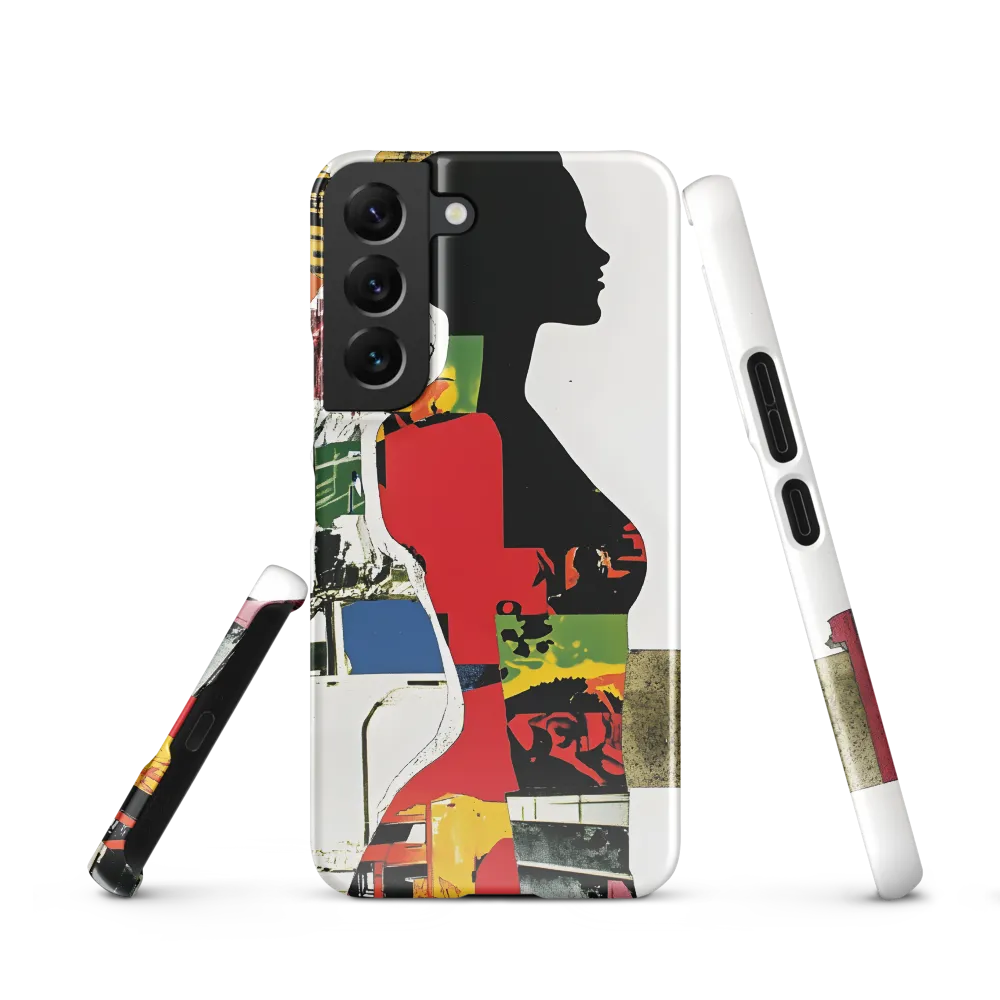 Collage of Colors: A Silhouette's Story | Phone Case |  S22 | Snap Case | Glossy