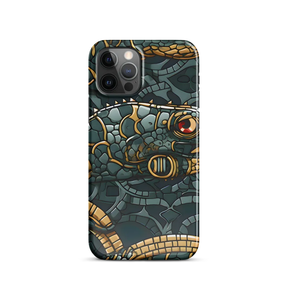 Reptilian Elegance: A Digital Art Nouveau Tapestry