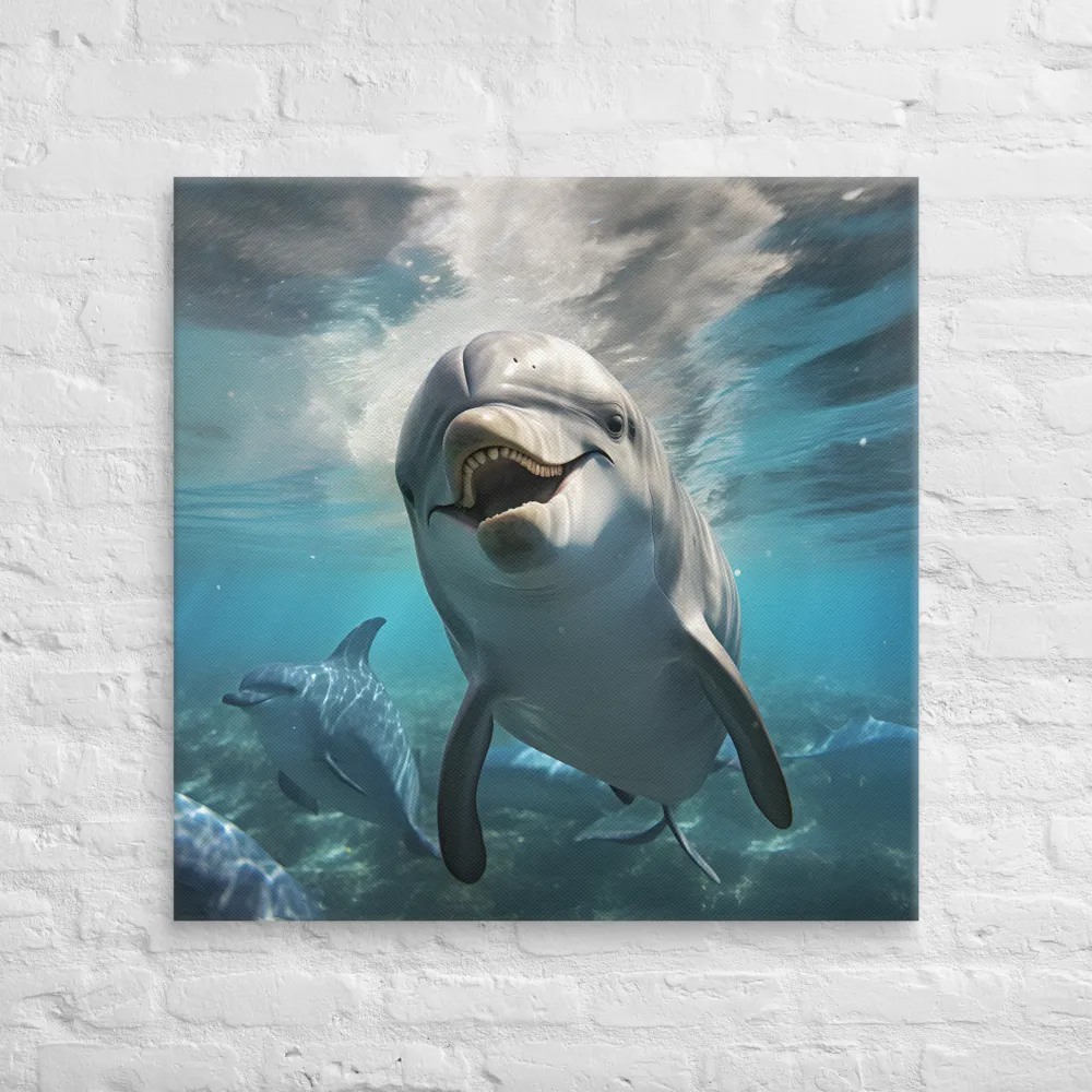 Beneath the Waves: A Dolphin's Dance