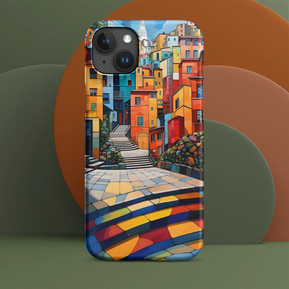Vibrant Village: A Cubist Journey