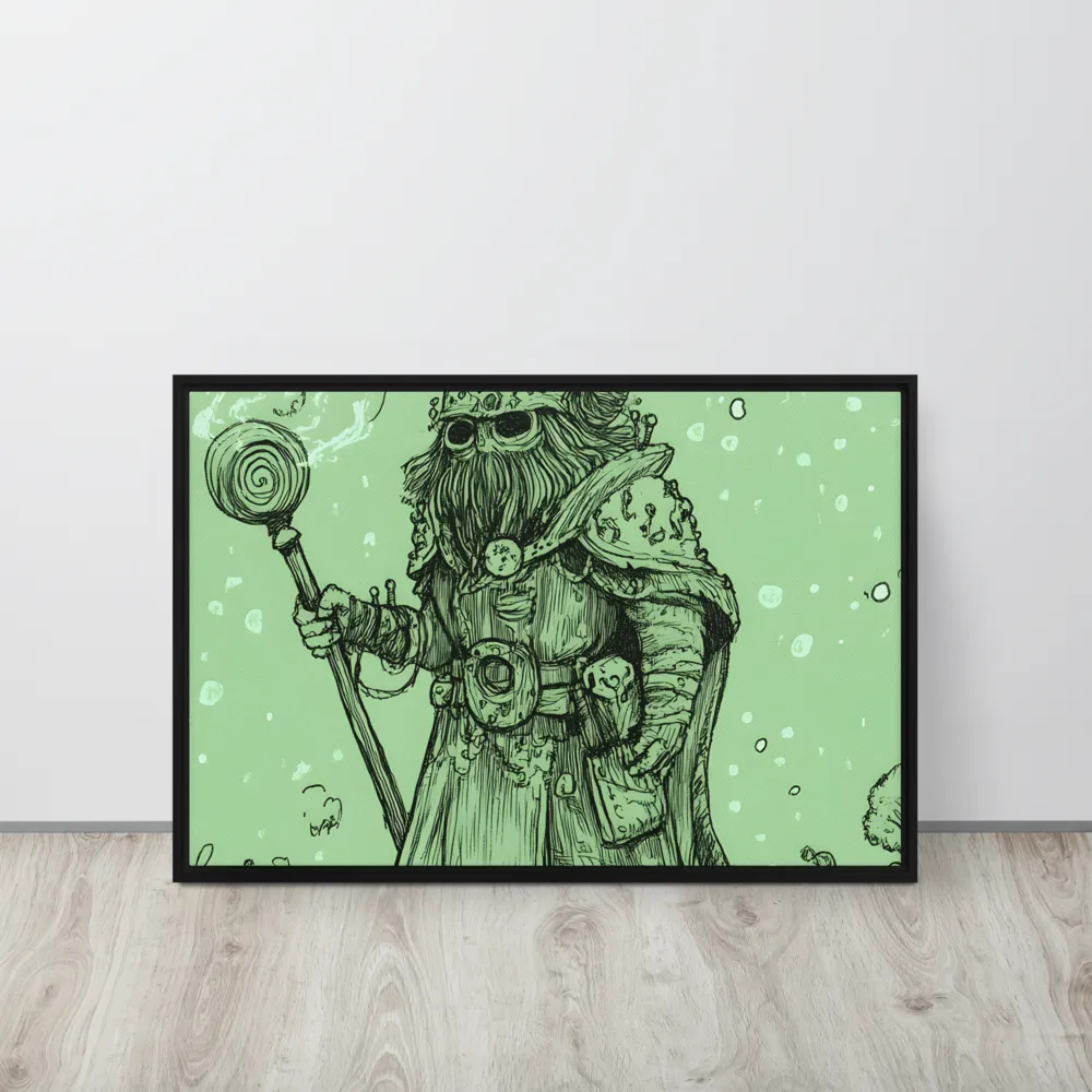 The Enigmatic Wizard | Canvas with Black Frame | 20″×30″